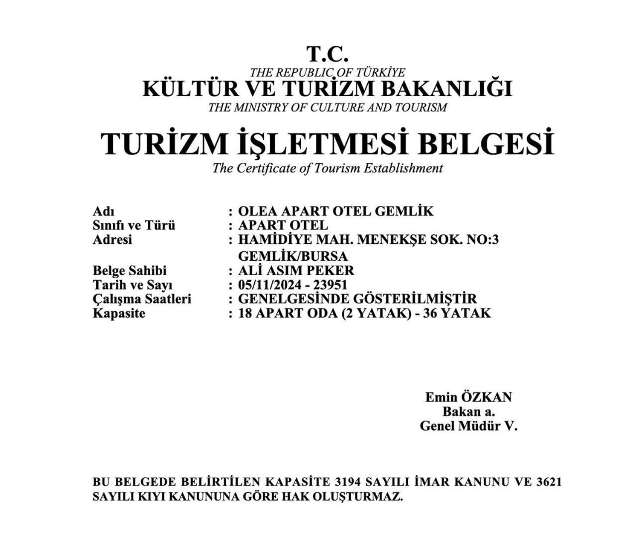 Olea Suites Otel Gemlik ภายนอก รูปภาพ